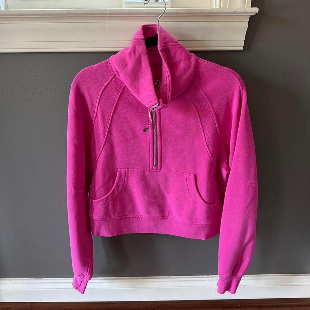 Hot pink lululemon Scuba quarter zip